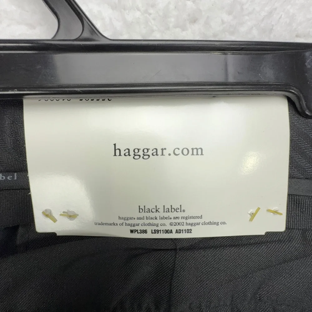 Haggar Black Label Men‎ 40x32 Navy Blue Pleated Cuffed Dress Pants NWT